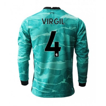 Billiga Fotbollströjor Liverpool Virgil van Dijk 4 Borta tröja 2020/21 Långärmad